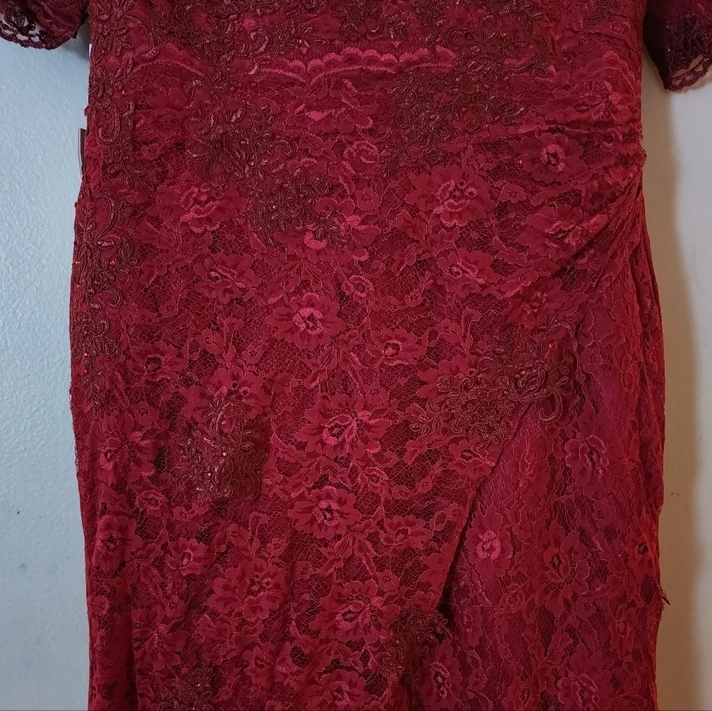 𝅺TS Couture Maxi Bridesmaids Dress - Red - - Picture 2 of 9